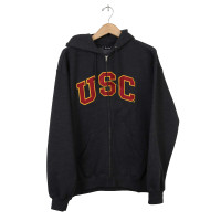 USC Trojan Basics Heritage Charcoal Full-Zip Fleece Hoodie